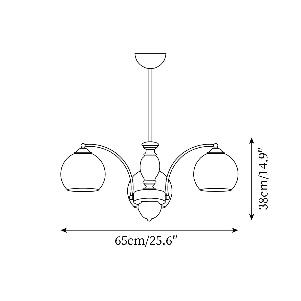 Keston Glass Chandelier — product view 5