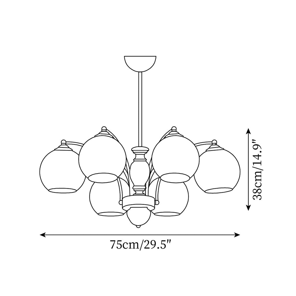 Keston Glass Chandelier — product view 6