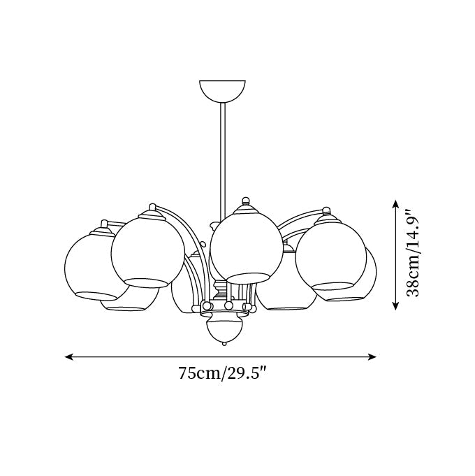 Keston Glass Chandelier — product view 7