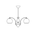Keston Glass Chandelier — product view 14