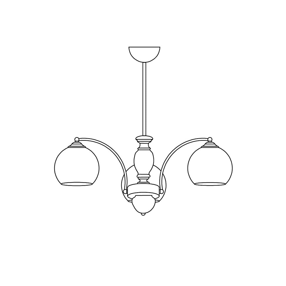 Keston Glass Chandelier — product view 14