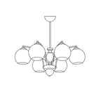 Keston Glass Chandelier — product view 15