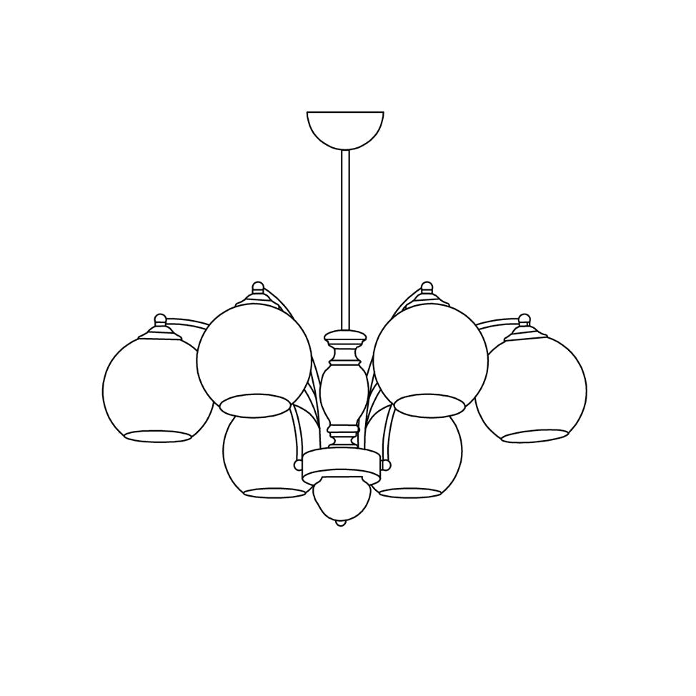 Keston Glass Chandelier — product view 15