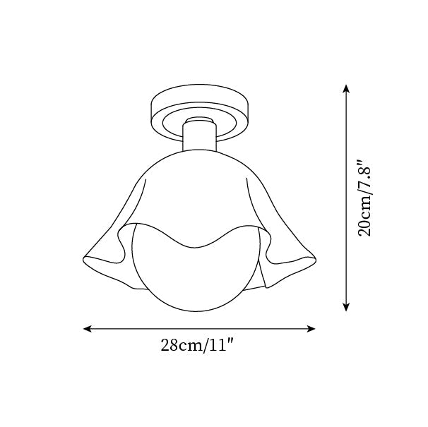 Rustin Glass Ceiling Light — product view 5