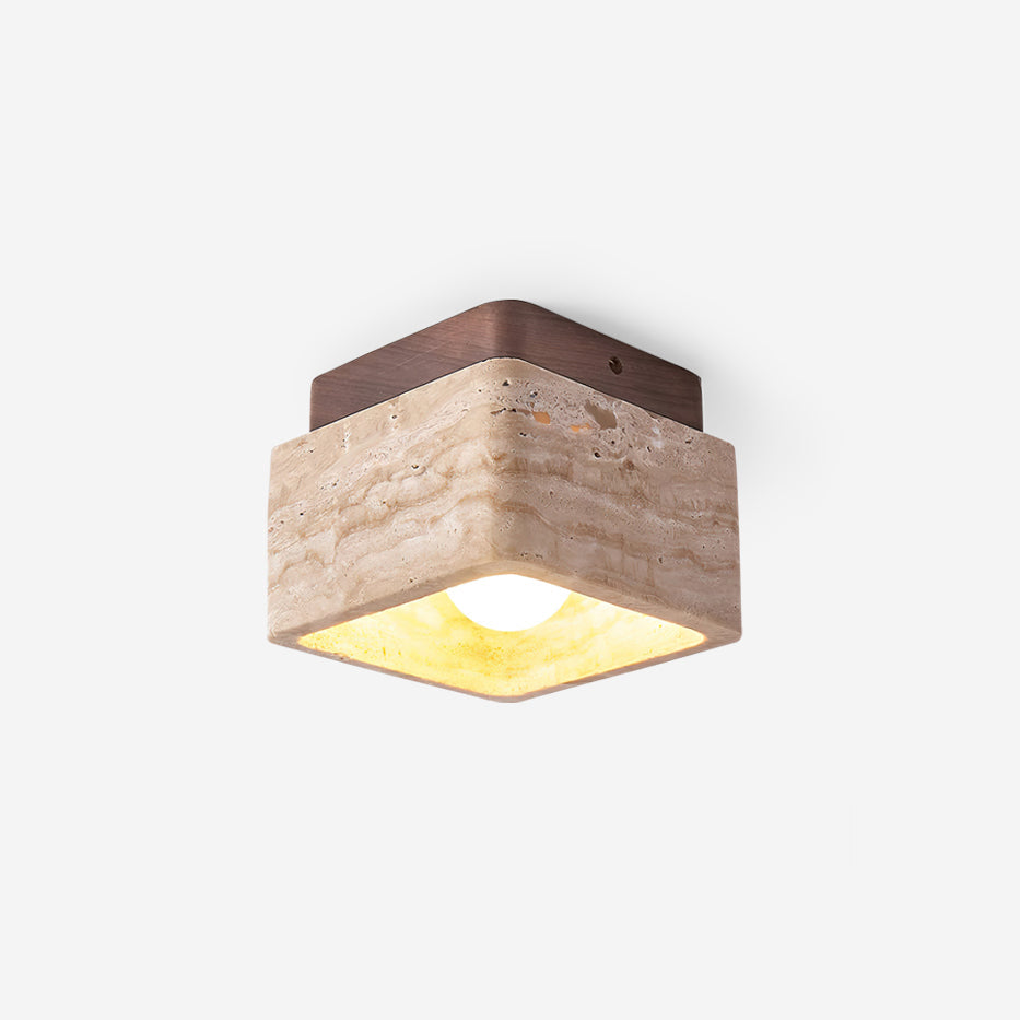 Carso Travertine Ceiling Light — product view 1