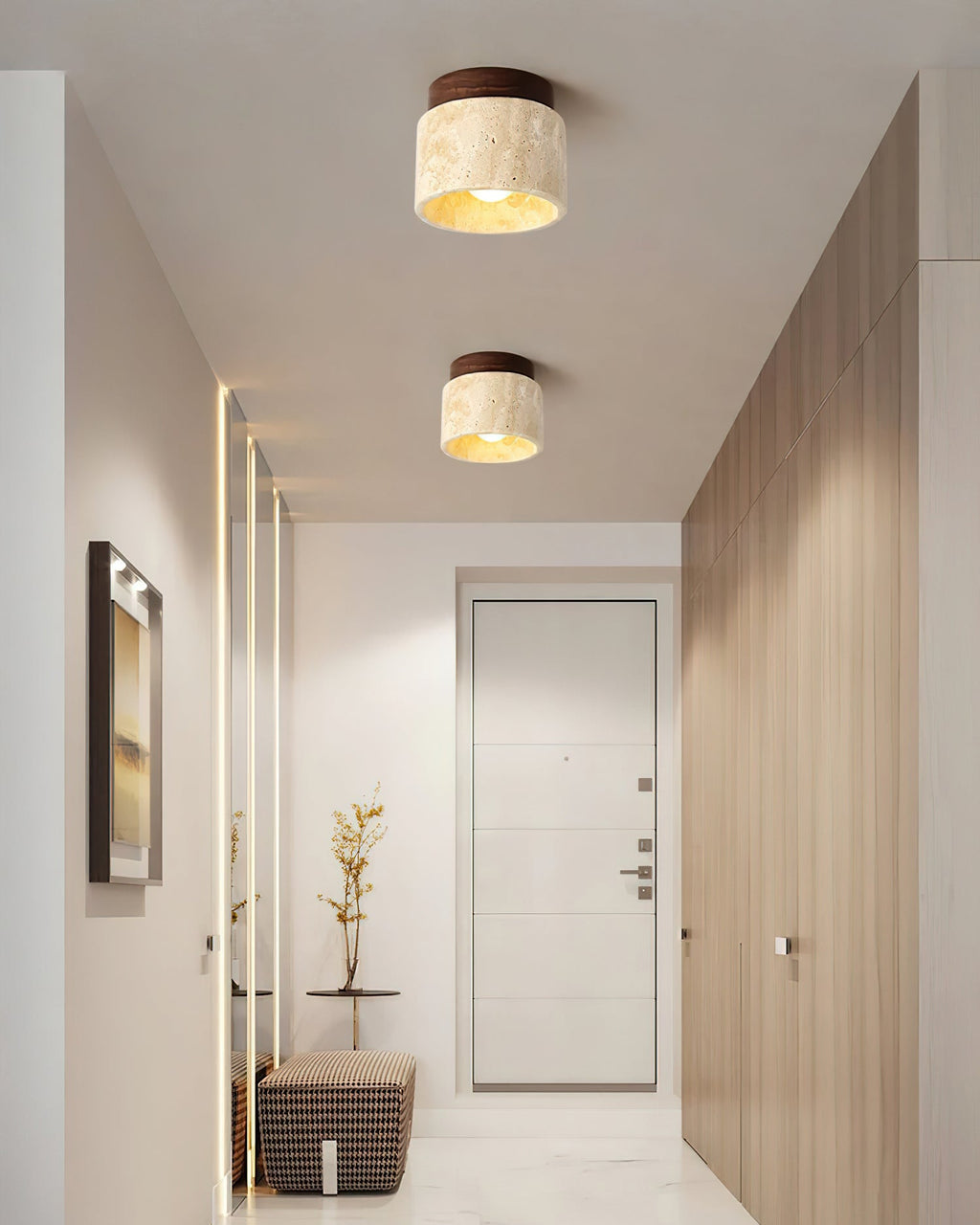 Sonoma Stone Travertine Ceiling Light — product view 4