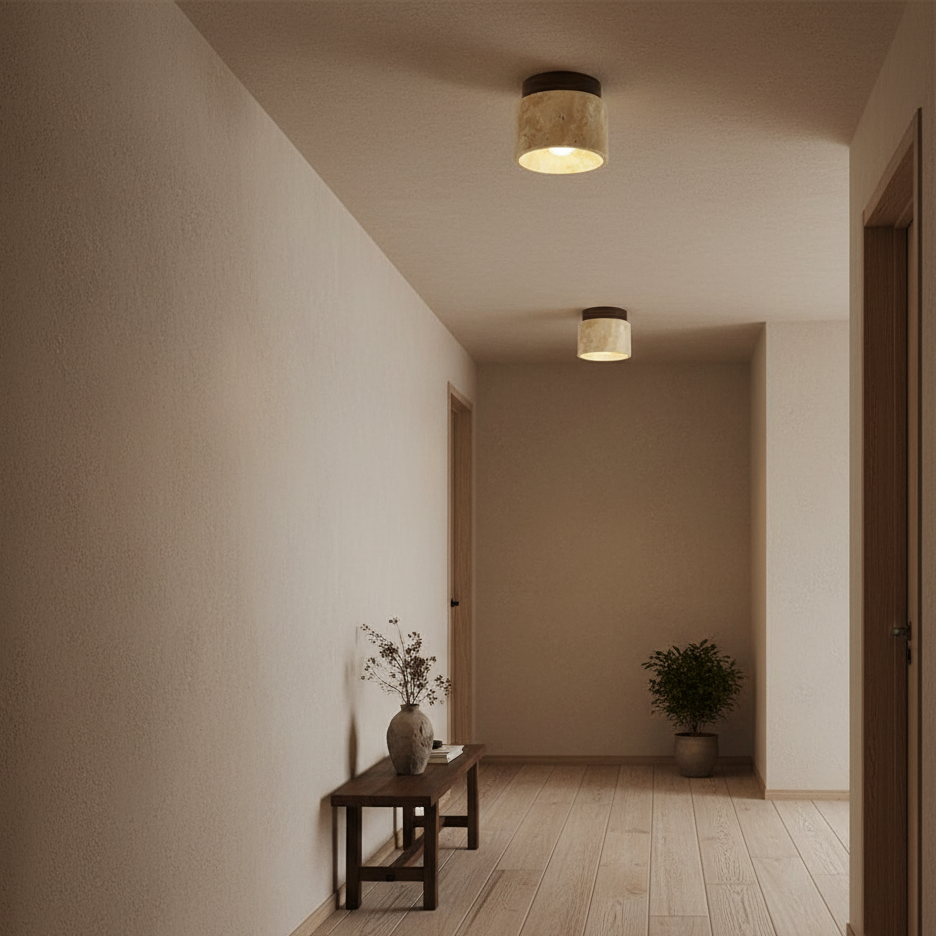 Sonoma Stone Travertine Ceiling Light — product view 6