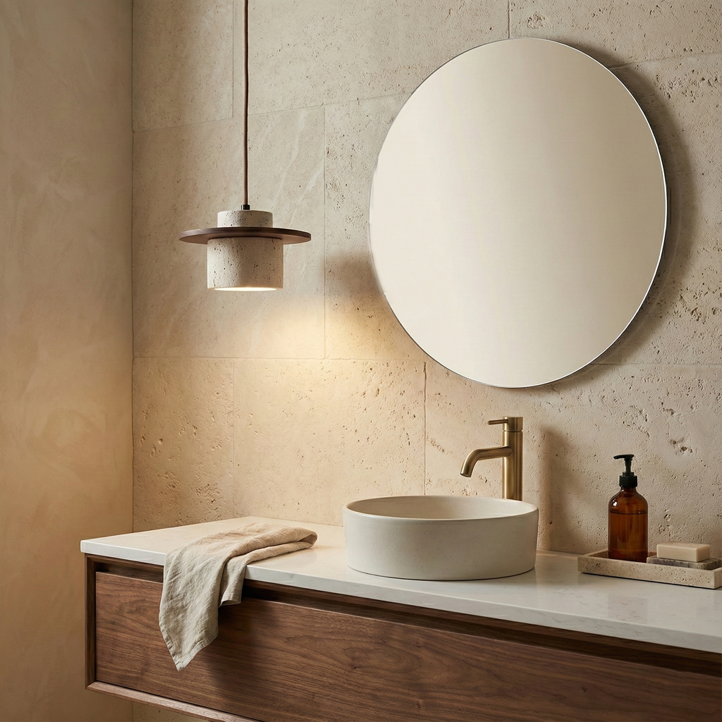 Cata Stone Travertine Pendant Lamp — product view 11