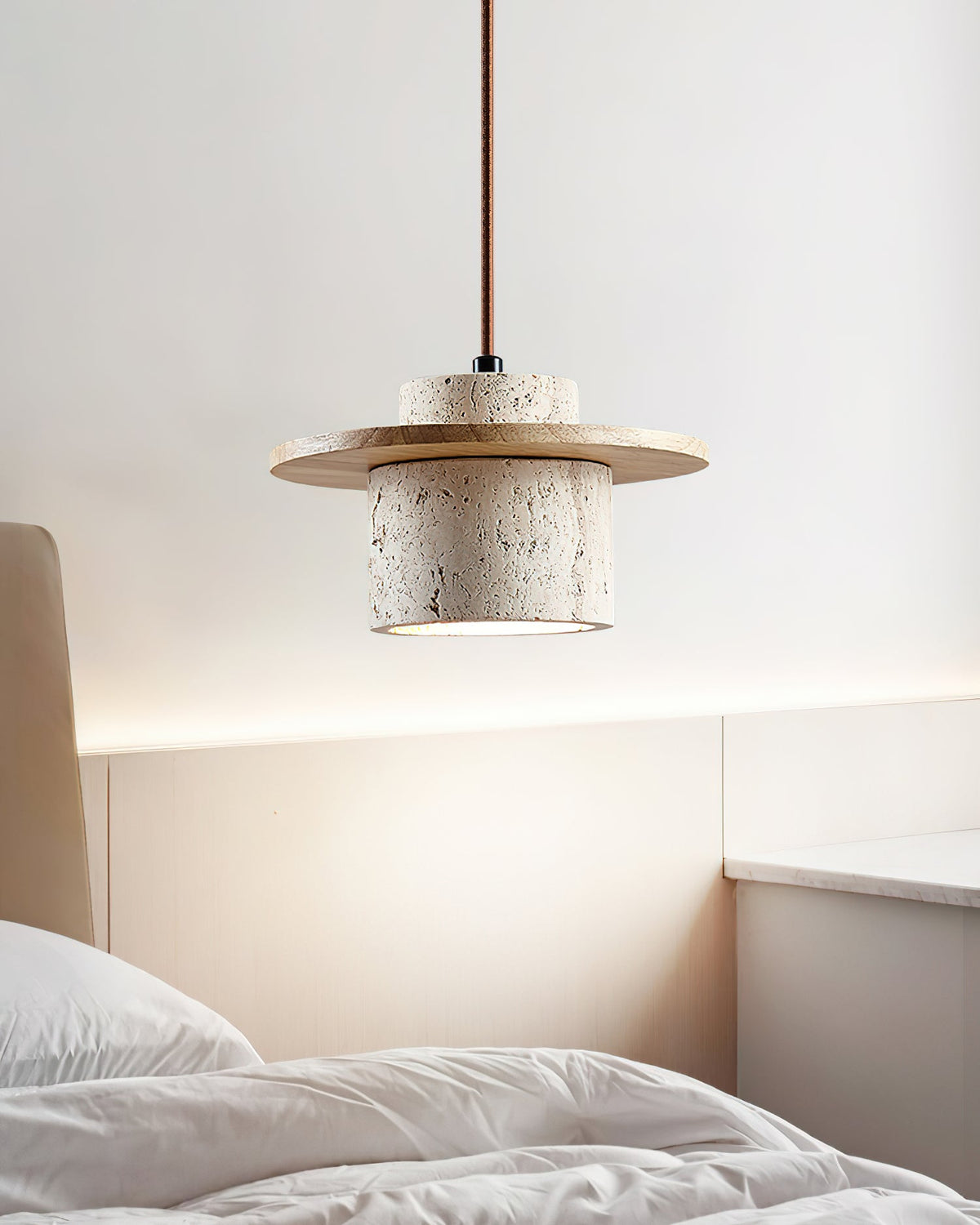 Cata Stone Travertine Pendant Lamp — product view 14