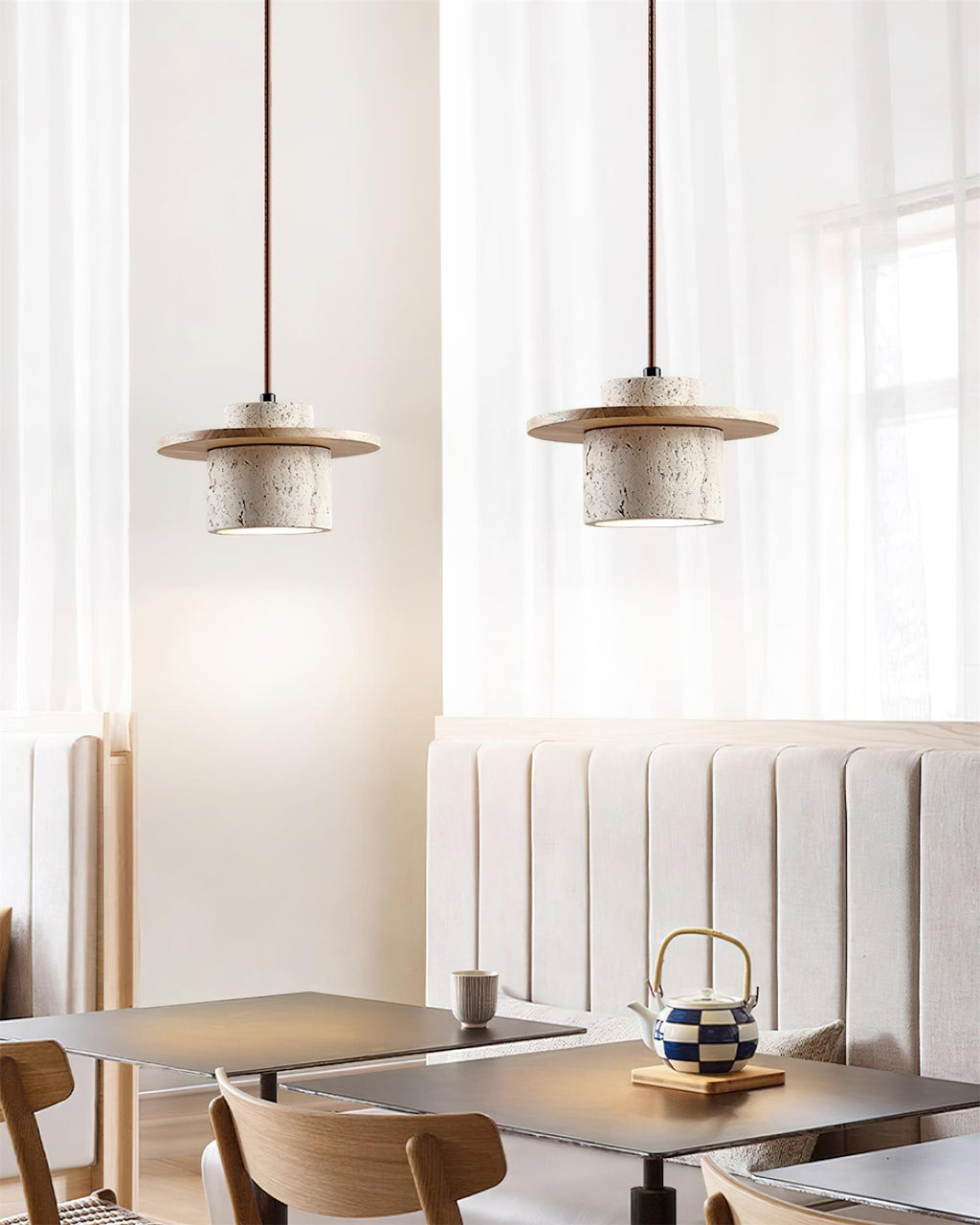 Cata Stone Travertine Pendant Lamp — product view 15