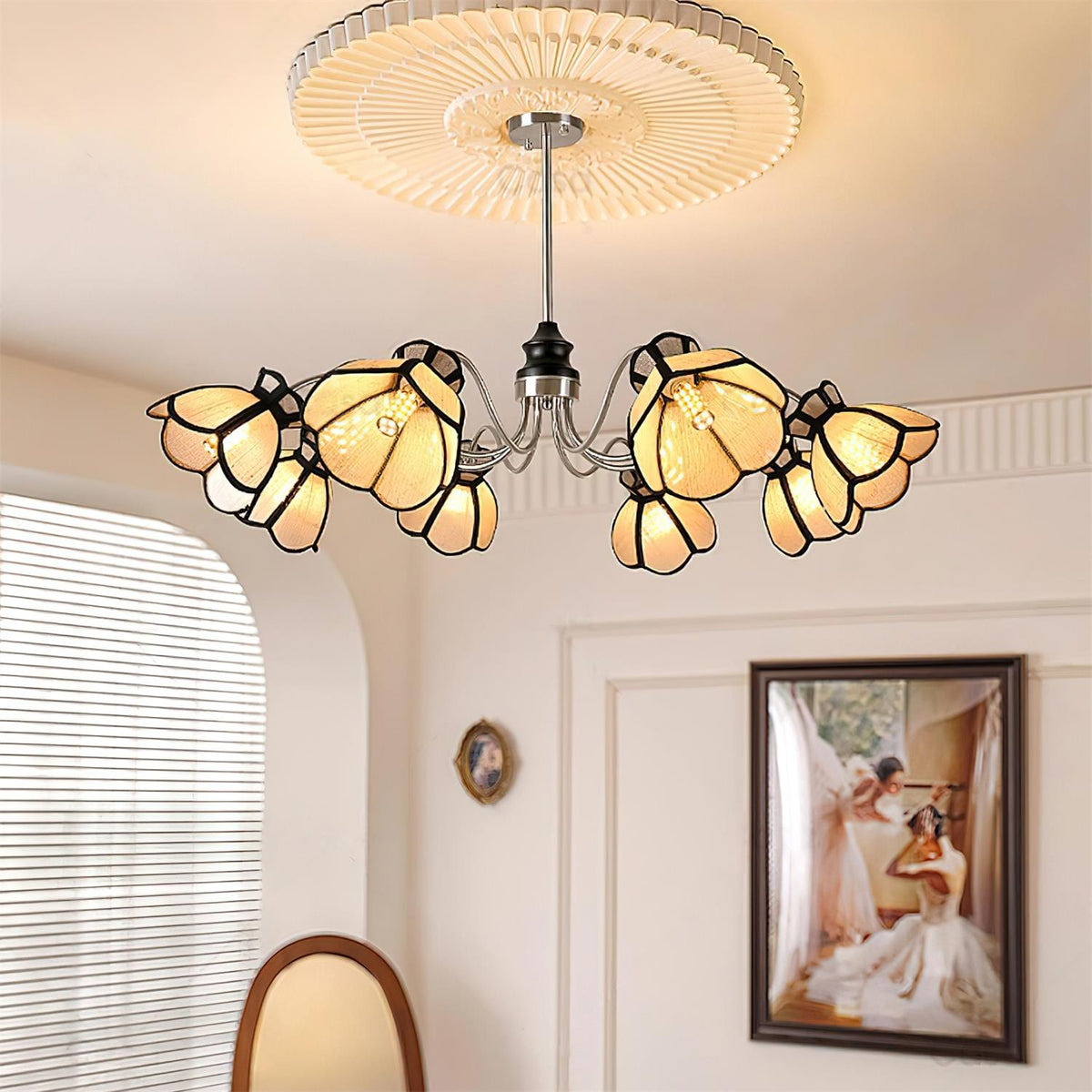 Alessio Flowers Wood Chandelier — product view 4