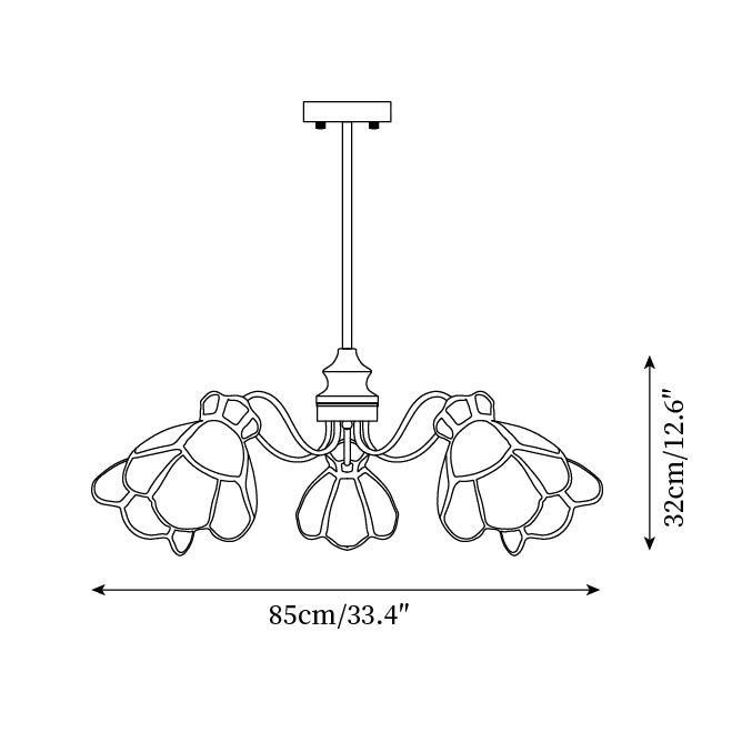 Alessio Flowers Wood Chandelier — product view 6