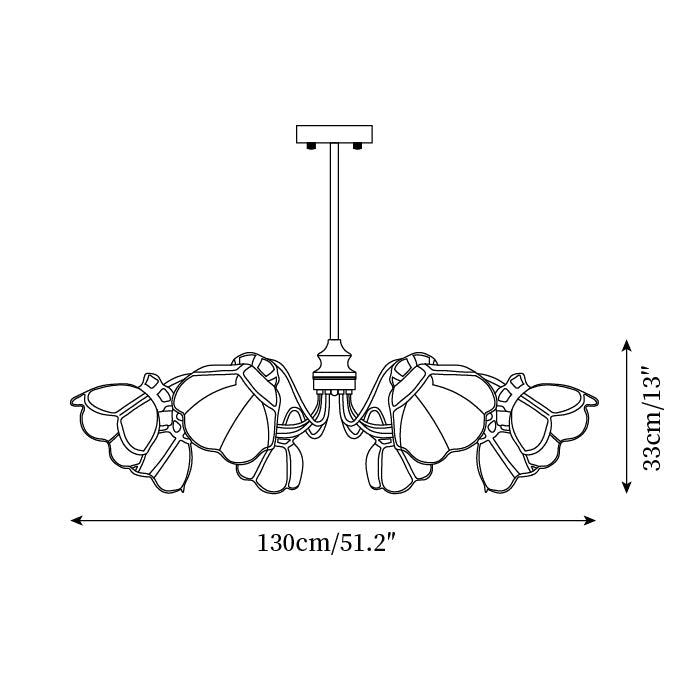 Alessio Flowers Wood Chandelier — product view 7