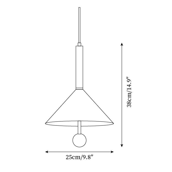 Dante Cone Metal Pendant Lamp — product view 5