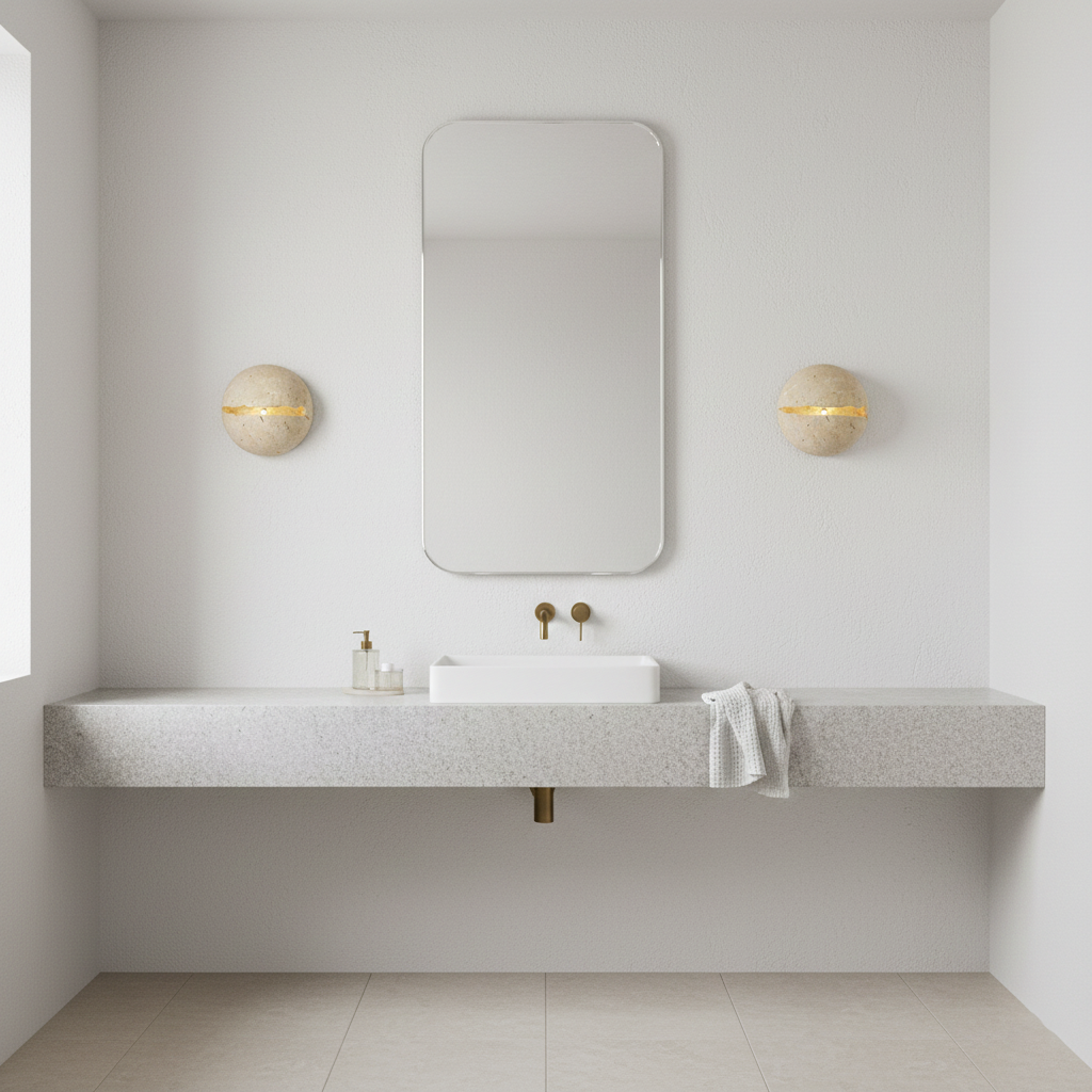 Dino Egg Stone Travertine Wall Lamp — product view 8