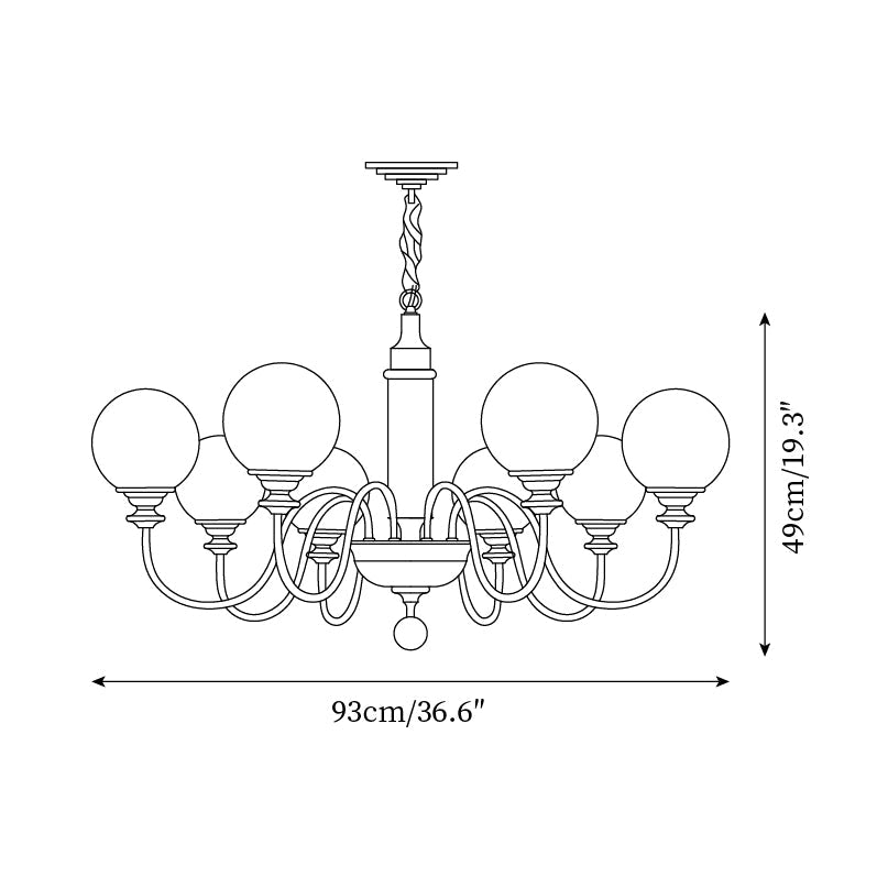 Midas Glass Chandelier — product view 7