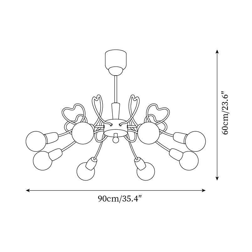 Milana Metal Chandelier — product view 6
