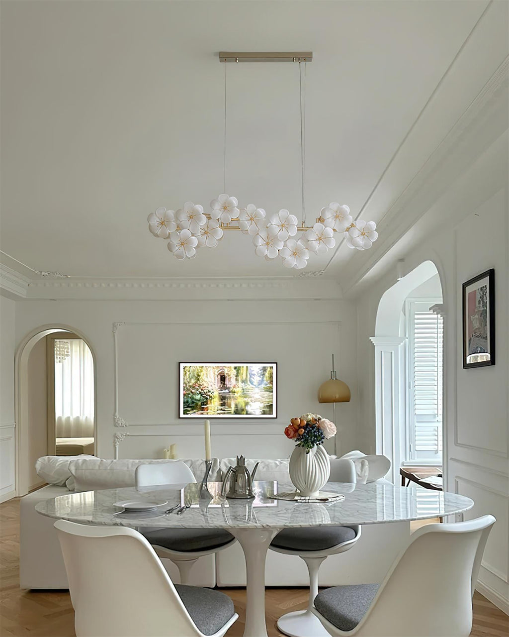 Fina Flowers Glass Chandelier — product view 3