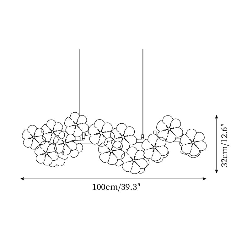 Fina Flowers Glass Chandelier — product view 5