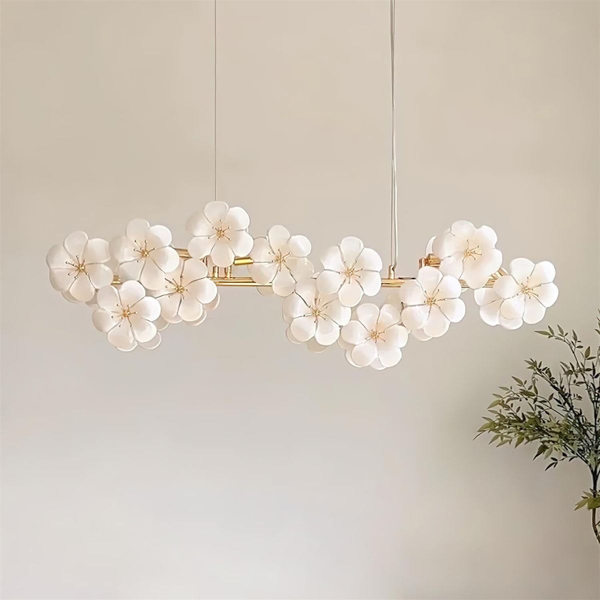 Fina Flowers Glass Chandelier — product view 9