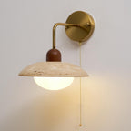 Carolia Zipper Version Travertine Wall Lamp — product view 2