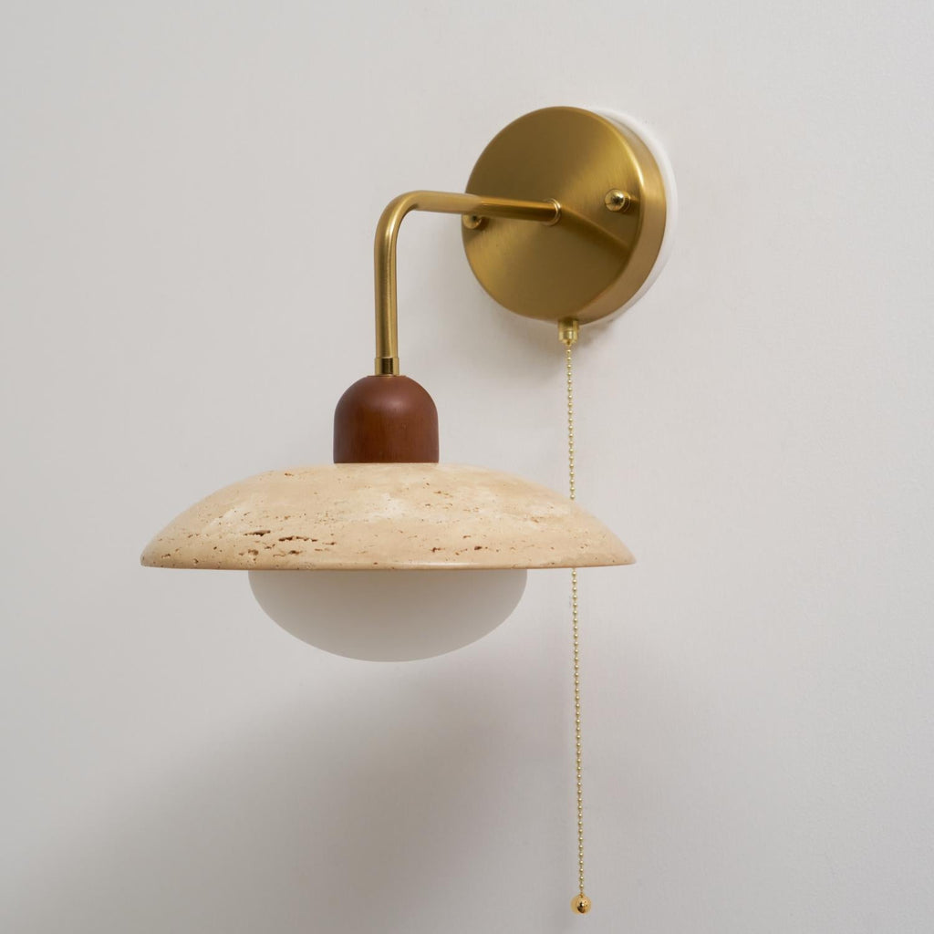 Carolia Zipper Version Travertine Wall Lamp — product view 3