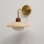 Carolia Zipper Version Travertine Wall Lamp — product view 3