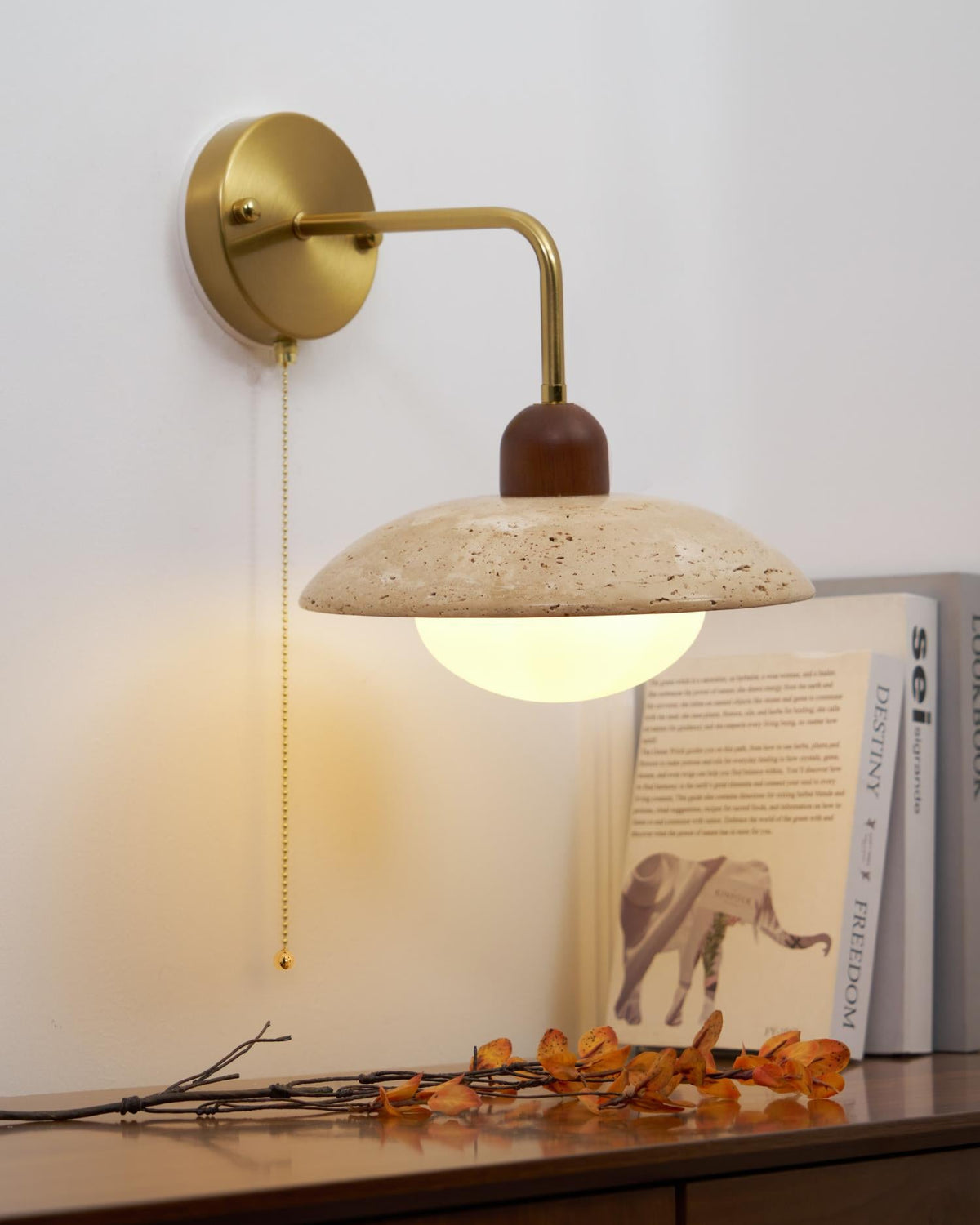 Carolia Zipper Version Travertine Wall Lamp — product view 12