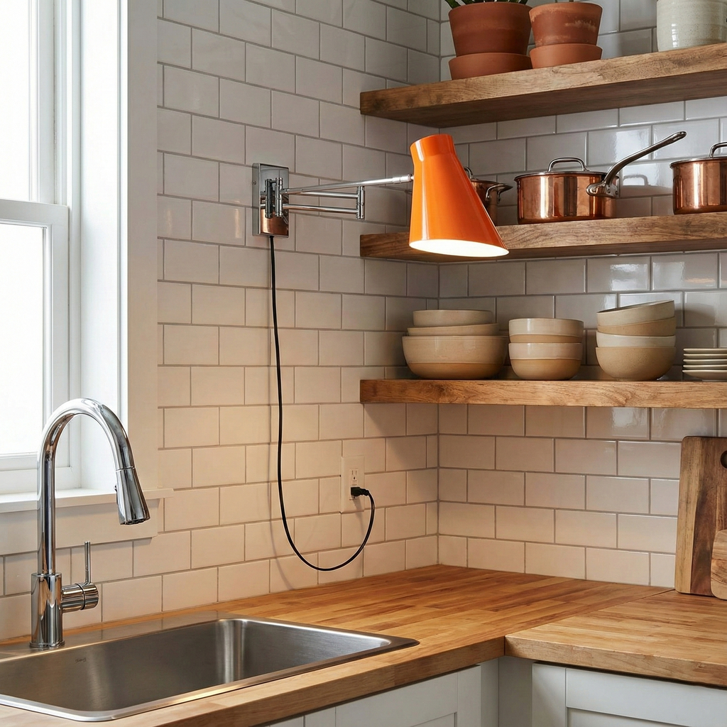 Zenith Swing Plug In Metal Wall Lamp — product view 11