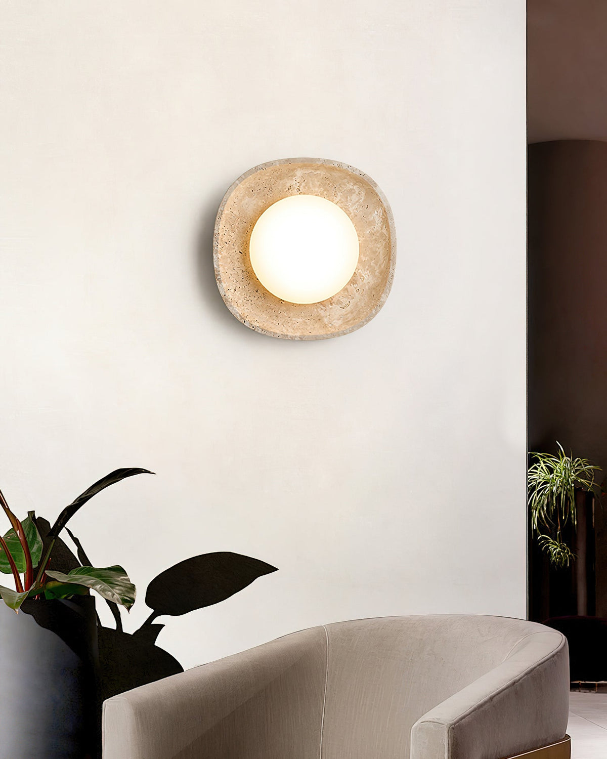 Faro Travertine Wall Lamp — product view 3