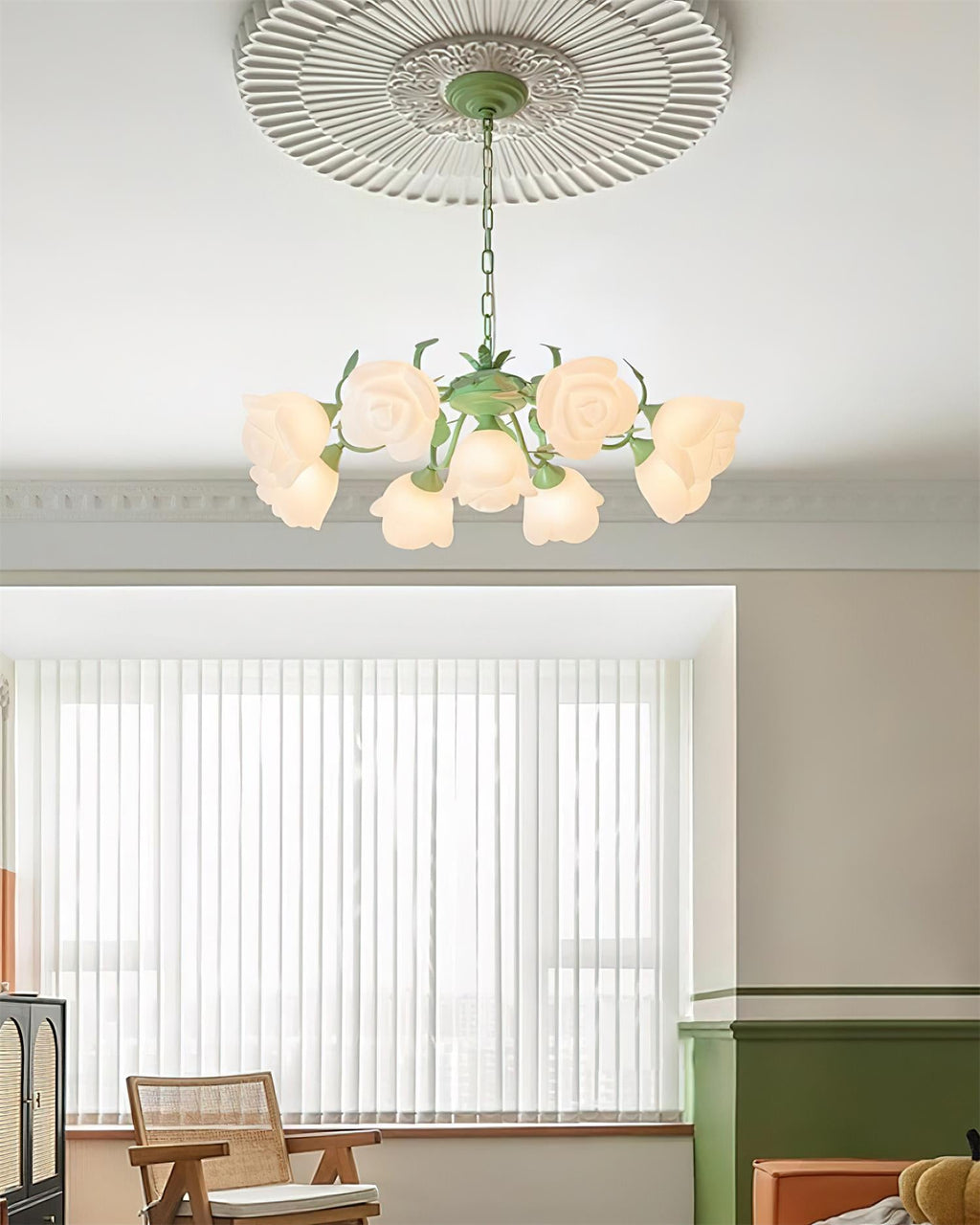 French Siena Metal Chandelier — product view 3