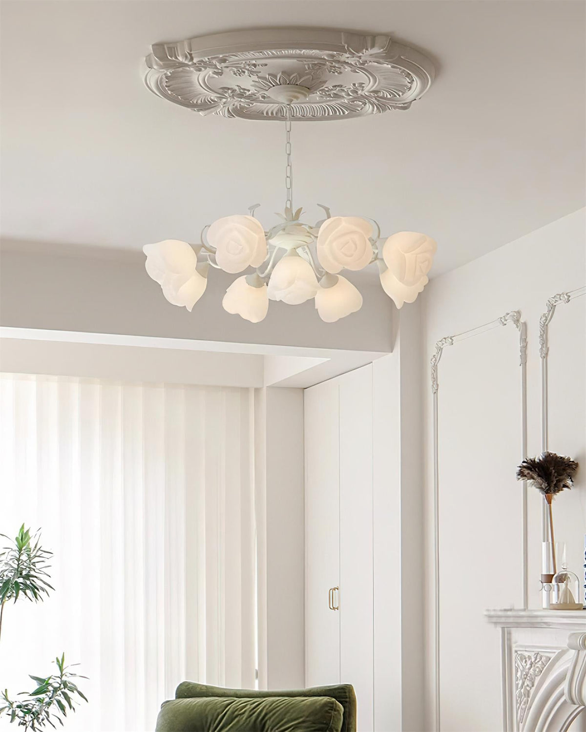 French Siena Metal Chandelier — product view 4