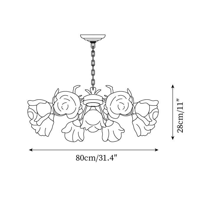 French Siena Metal Chandelier — product view 6