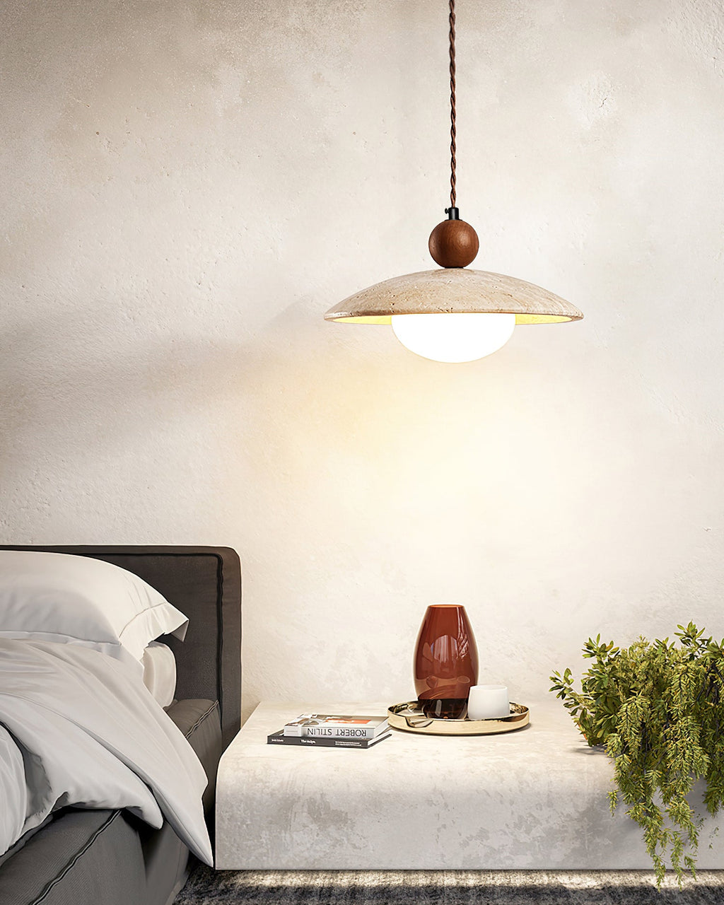 Herman Travertine Pendant Lamp — product view 4