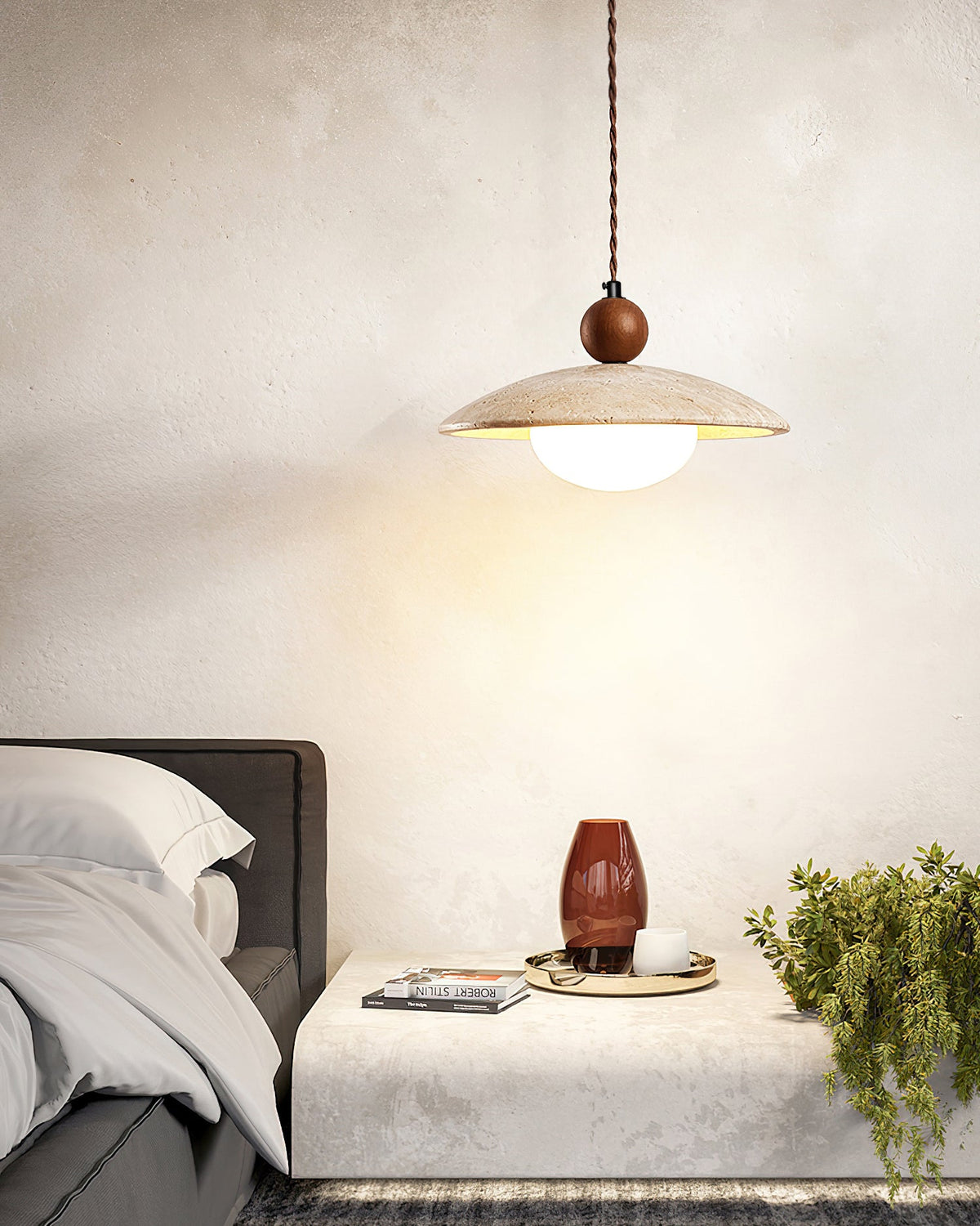 Herman Travertine Pendant Lamp — product view 4