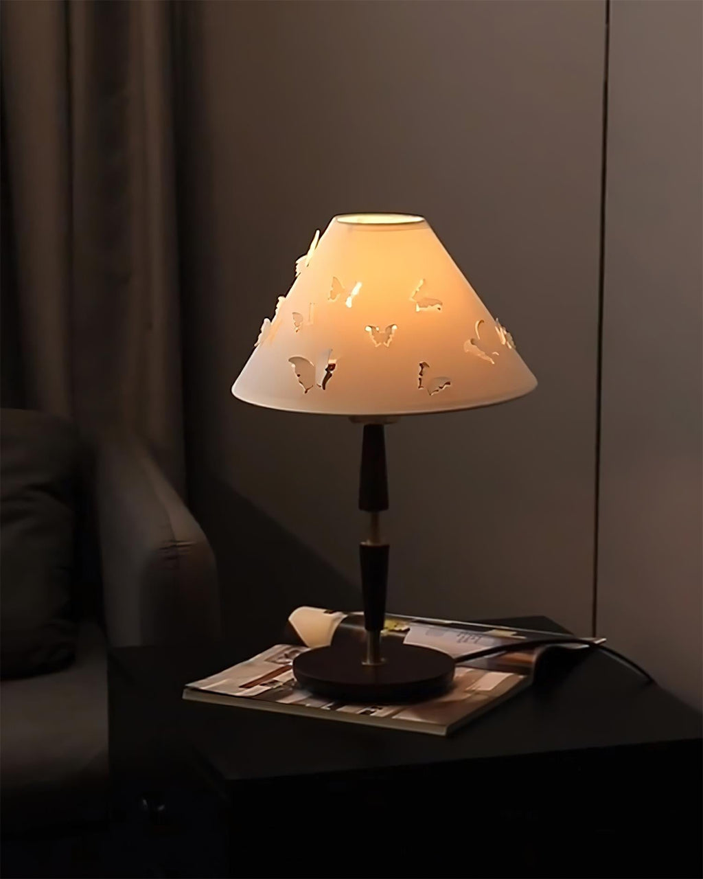 Misa Butterfly Wood Table Lamp — product view 3