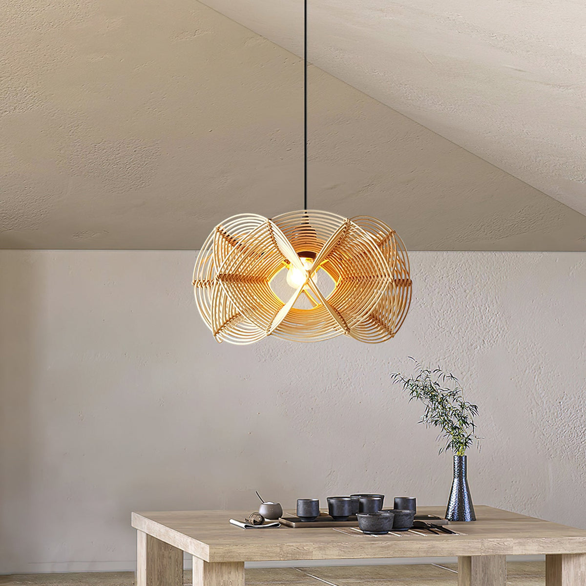 Woven Wave Metal Pendant Lamp — product view 2