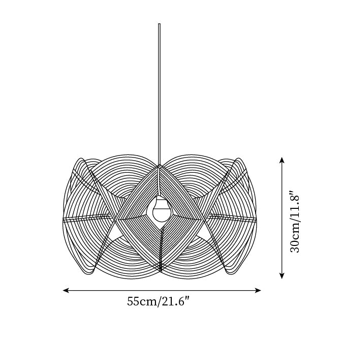 Woven Wave Metal Pendant Lamp — product view 5