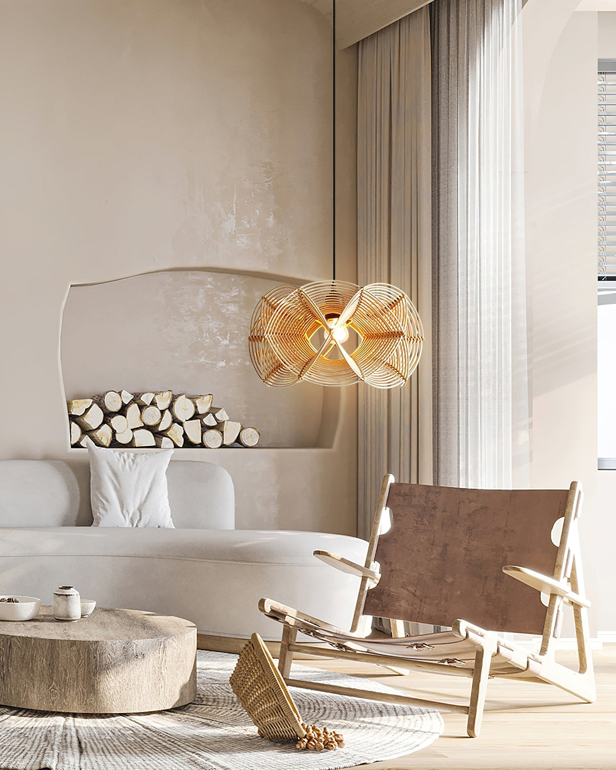Woven Wave Metal Pendant Lamp — product view 6