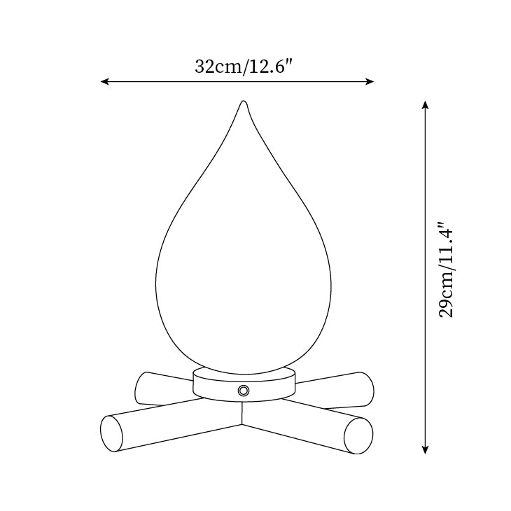 Firebeam Charge Glass Table Lamp — product view 6