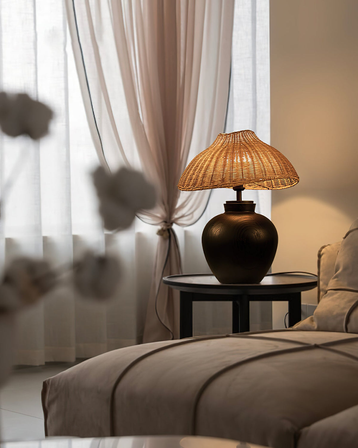 Amalia Wood Table Lamp — product view 4