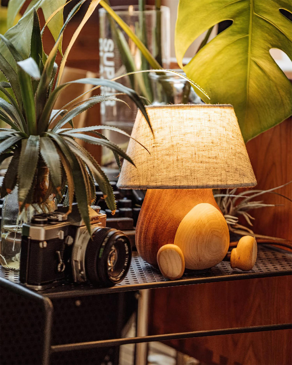 Little Monkey Wood Table Lamp — product view 3
