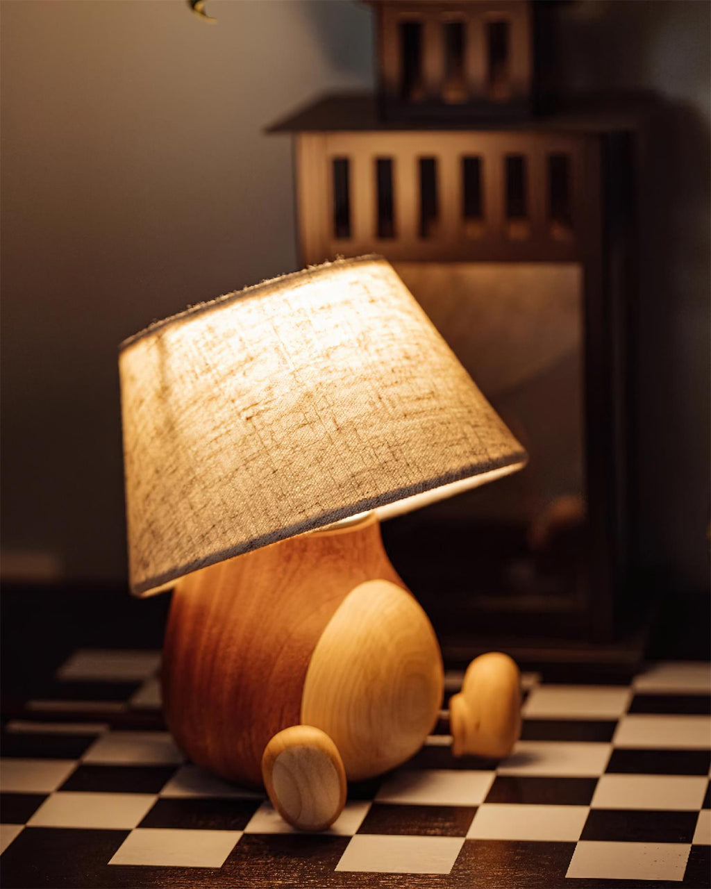 Little Monkey Wood Table Lamp — product view 6