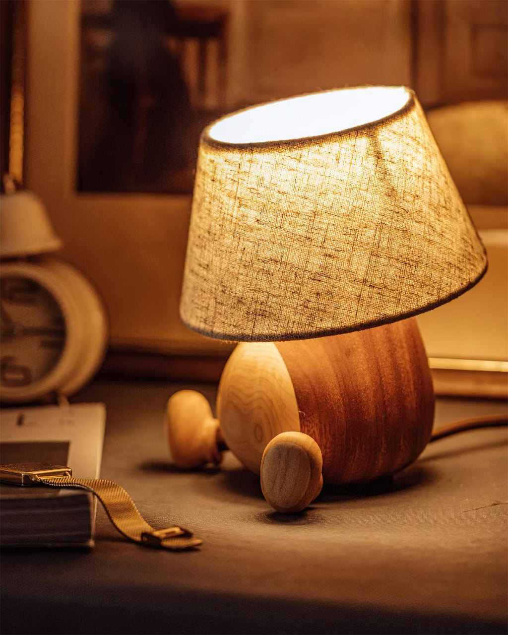 Little Monkey Wood Table Lamp — product view 10
