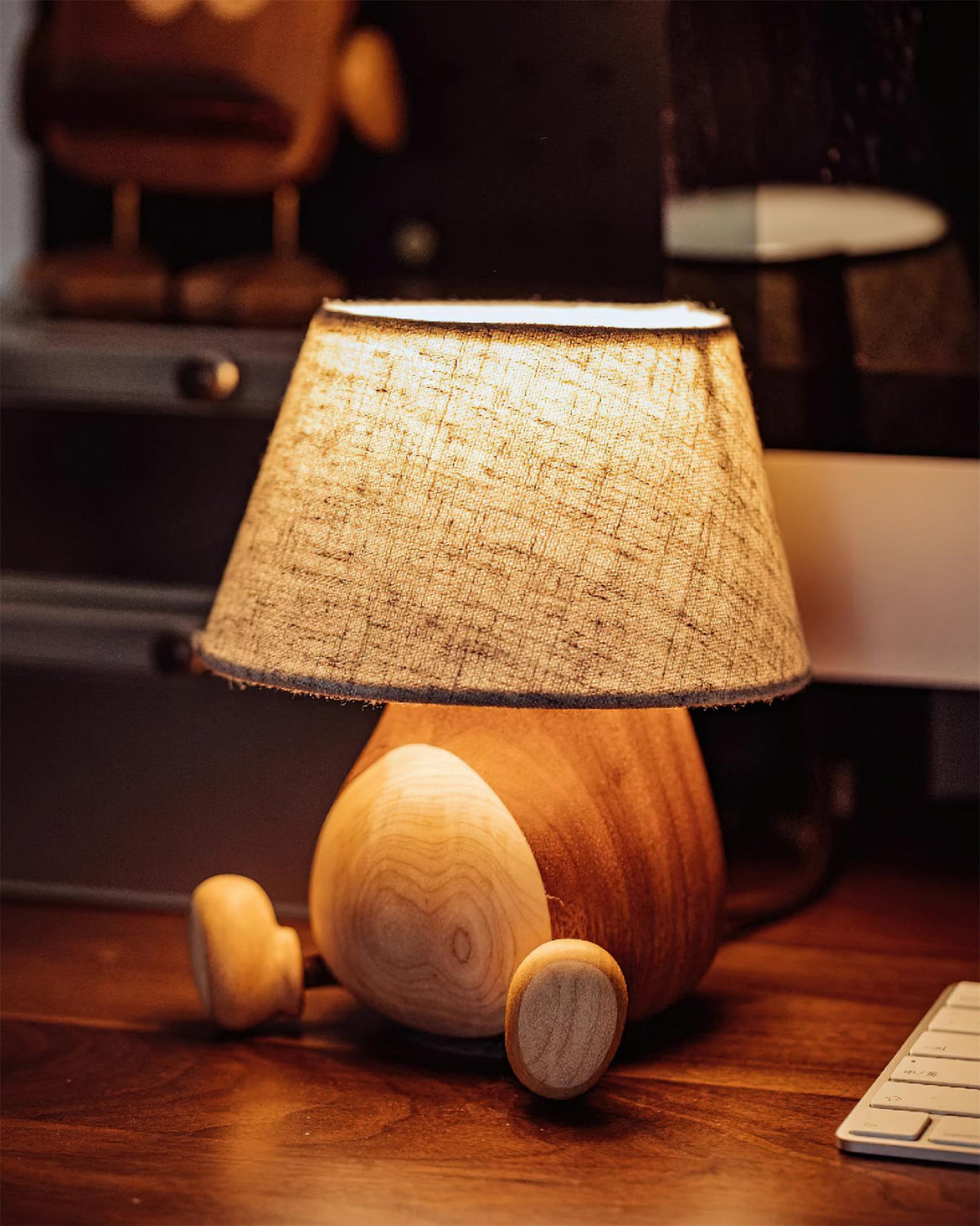 Little Monkey Wood Table Lamp — product view 11