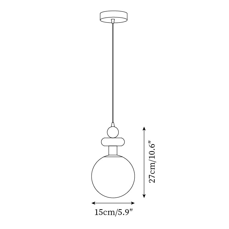 Marra Globe Glass Pendant Lamp — product view 5