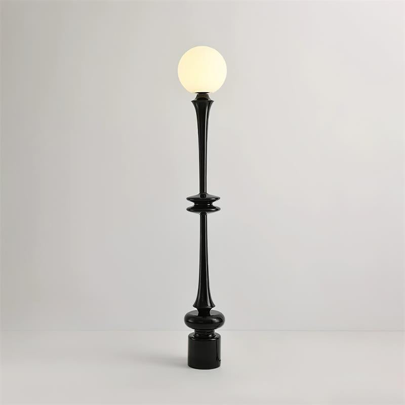 Melrose Black Glass Floor Lamp — product view 2