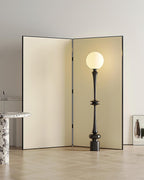 Melrose Black Glass Floor Lamp — product view 3