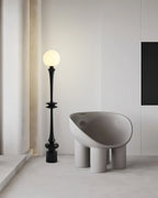 Melrose Black Glass Floor Lamp — product view 4