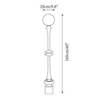 Melrose Black Glass Floor Lamp — product view 5